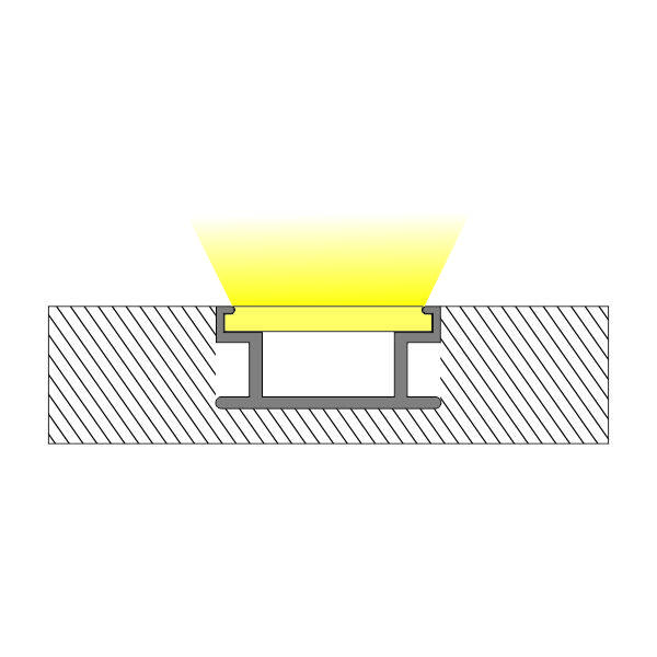 18mm luminous surface Embedded In-ground Light IP65 PC cover thumbnail 3