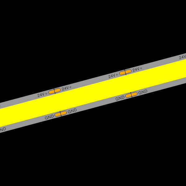 SOB High density led strip 400LEDs/M 24V 8mm SMD LED with supporting substrate