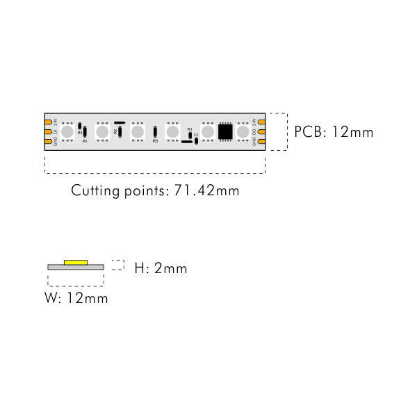SPI RGB led strip 84LEDs/M 24V 16W SMD5050 SPI control protocol thumbnail 2