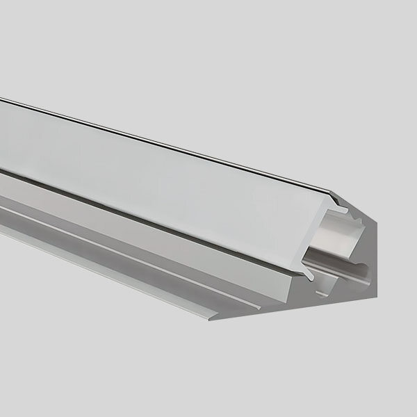 Shelf front‑edge light 45° oblique light emission PC cover