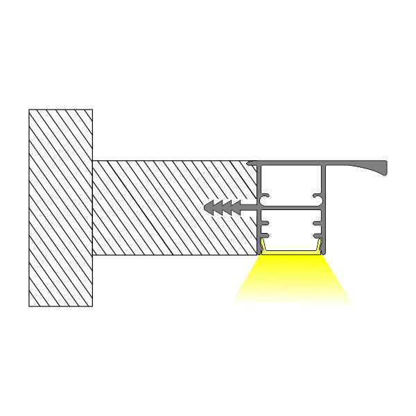 Upper Cabinet Handle-free Drawer Light Strip Bar 14mm Light‑emitting Surface thumbnail 3