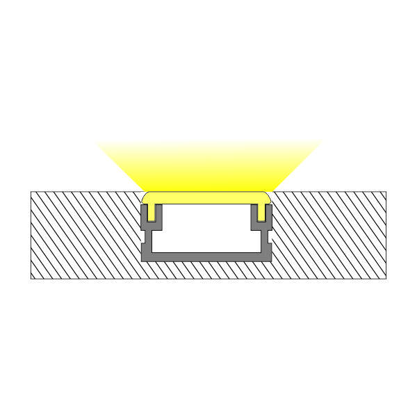 15mm luminous surface Embedded In-ground Light IP65 PC cover thumbnail 3