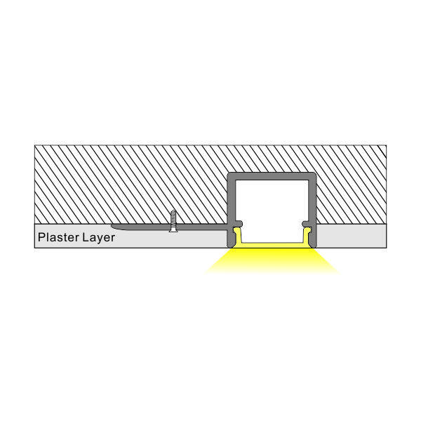 15mm luminous surface Plaster‑in one‑side recessed ceiling light PC cover Honeycomb grille thumbnail 3
