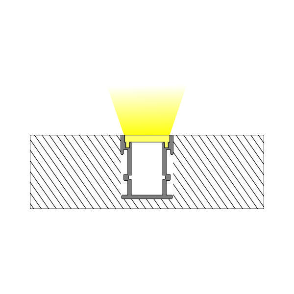 20mm luminous surface Embedded In-ground Light IP65 PC cover thumbnail 3
