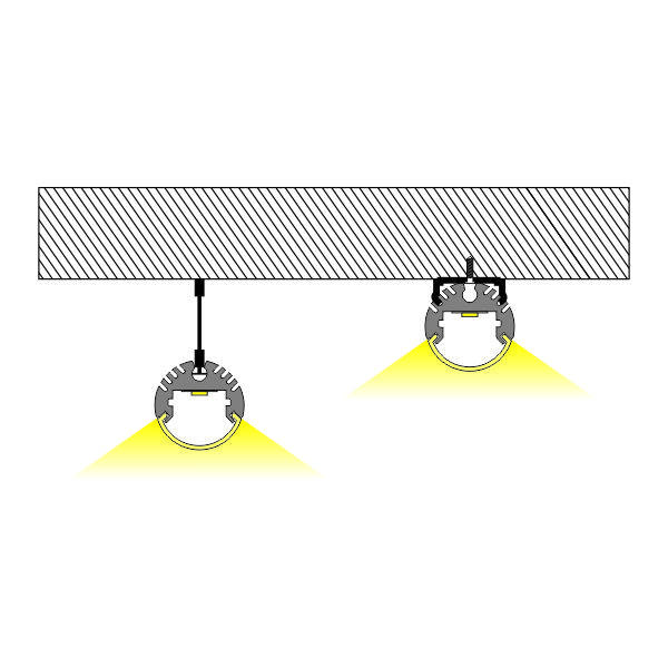 Suspended Linear Light Circular 180° PC cover thumbnail 3