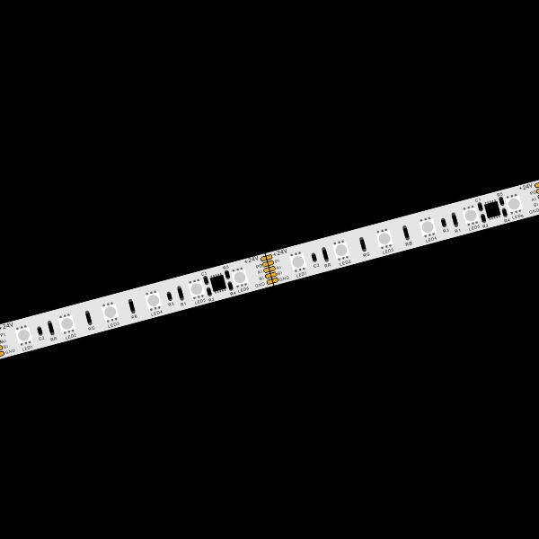 DMX RGB led strip 60LEDs/M DMX control protocol 24V 16W 12MM