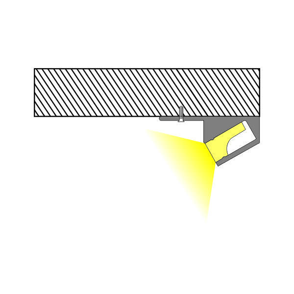Shelf front‑edge light 45° oblique light emission Silicone cover thumbnail 3