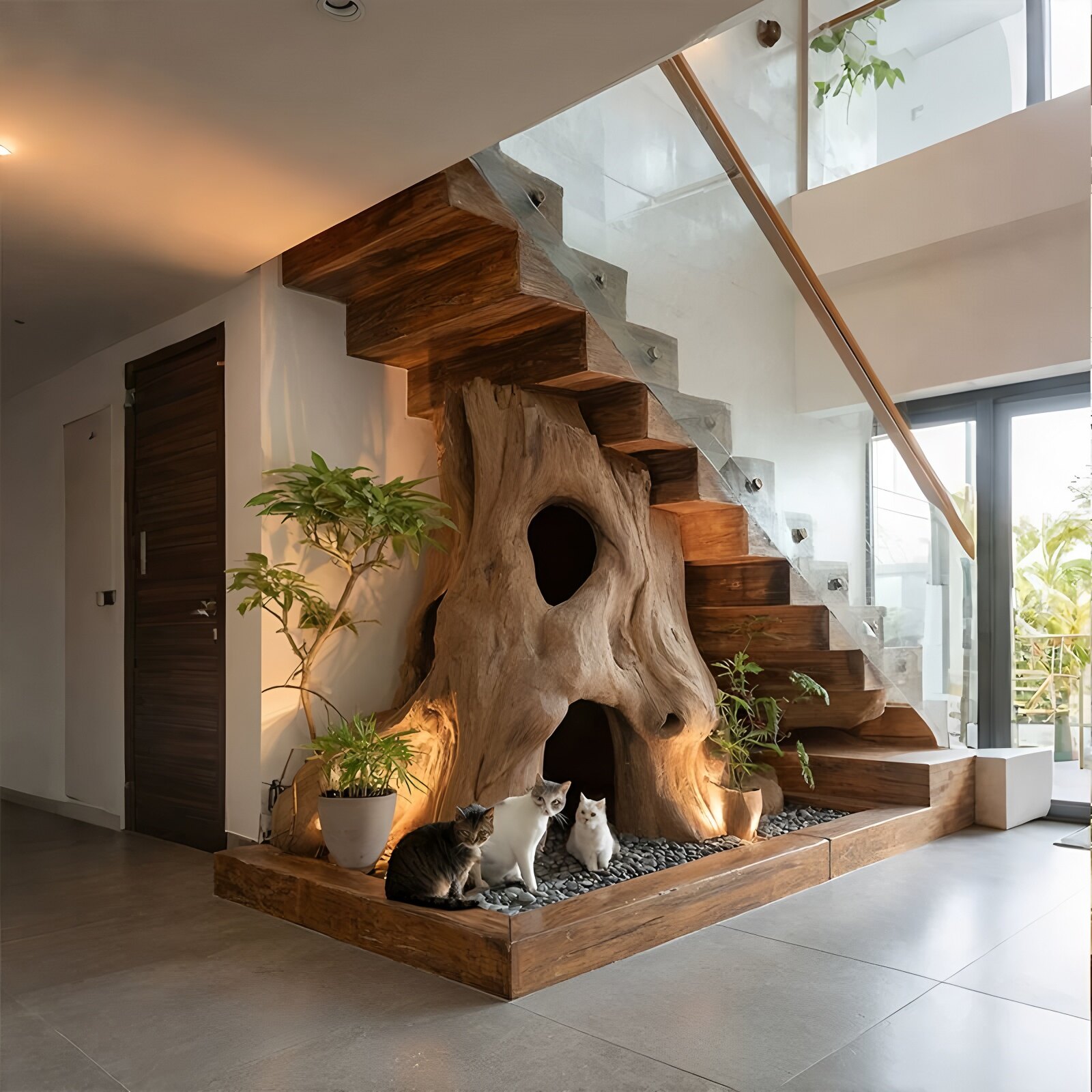 Cedar Epoxy Resin Cat Lodge