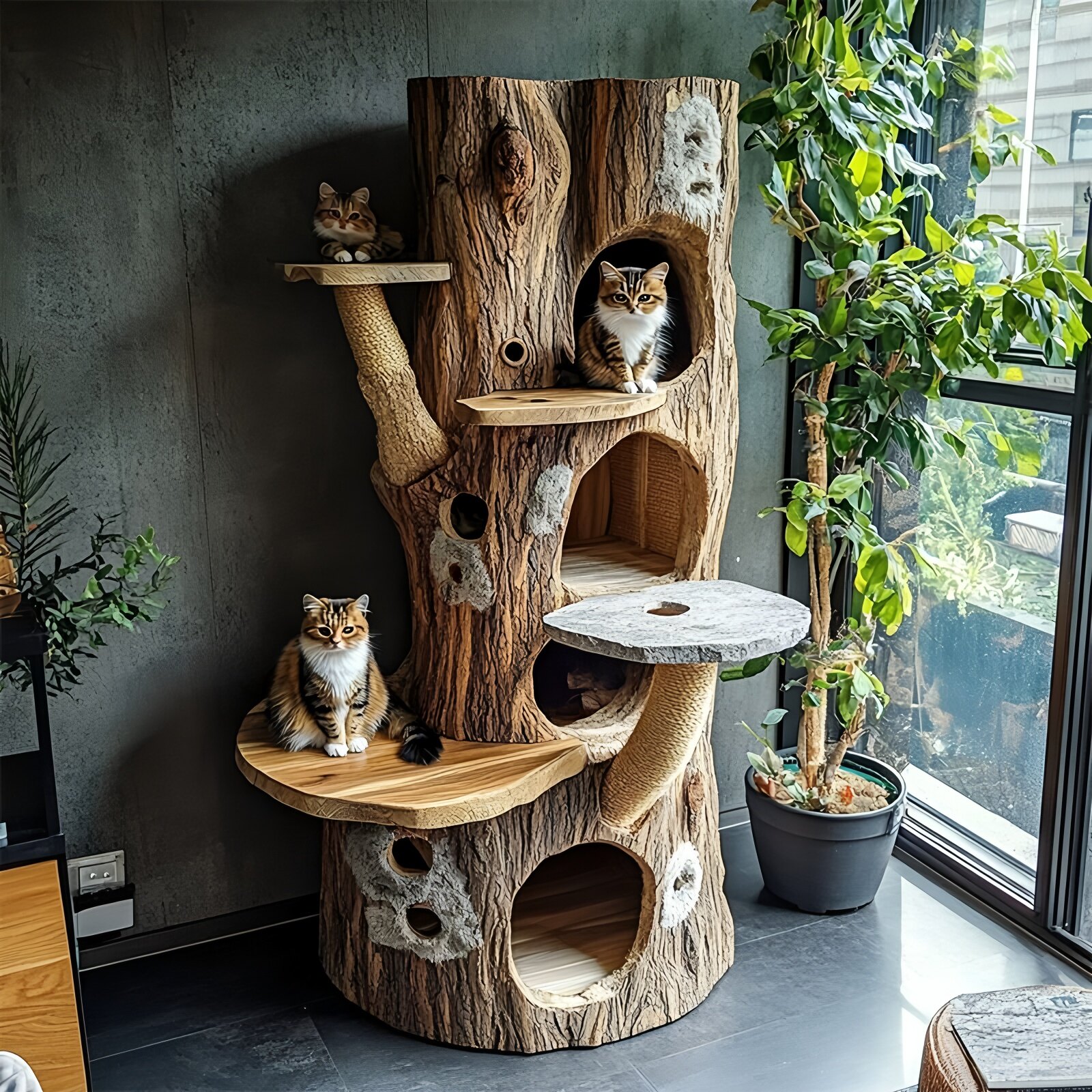 Heritage Oak Cat Tree