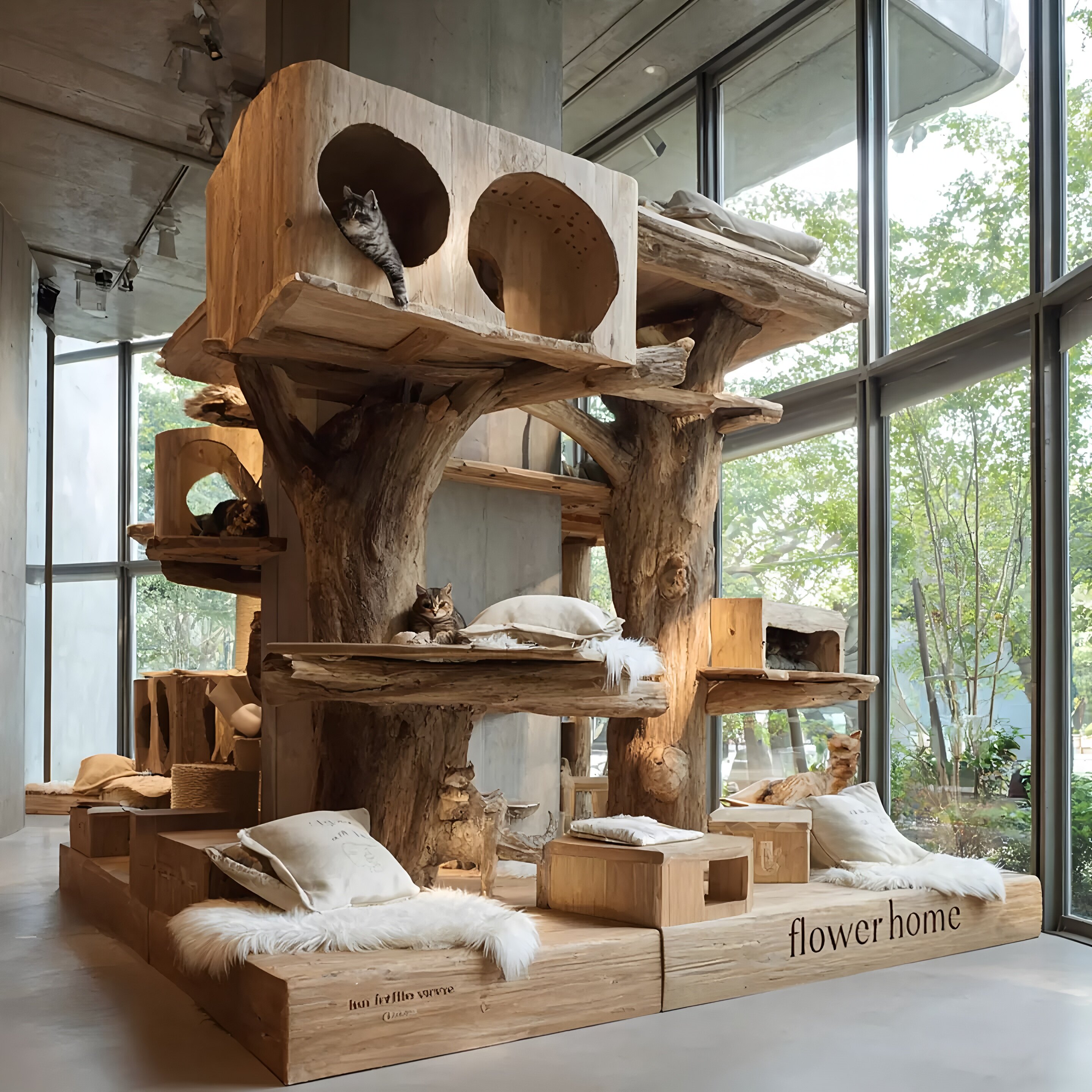 Epoxy Resin Multi-Level Cat Tower