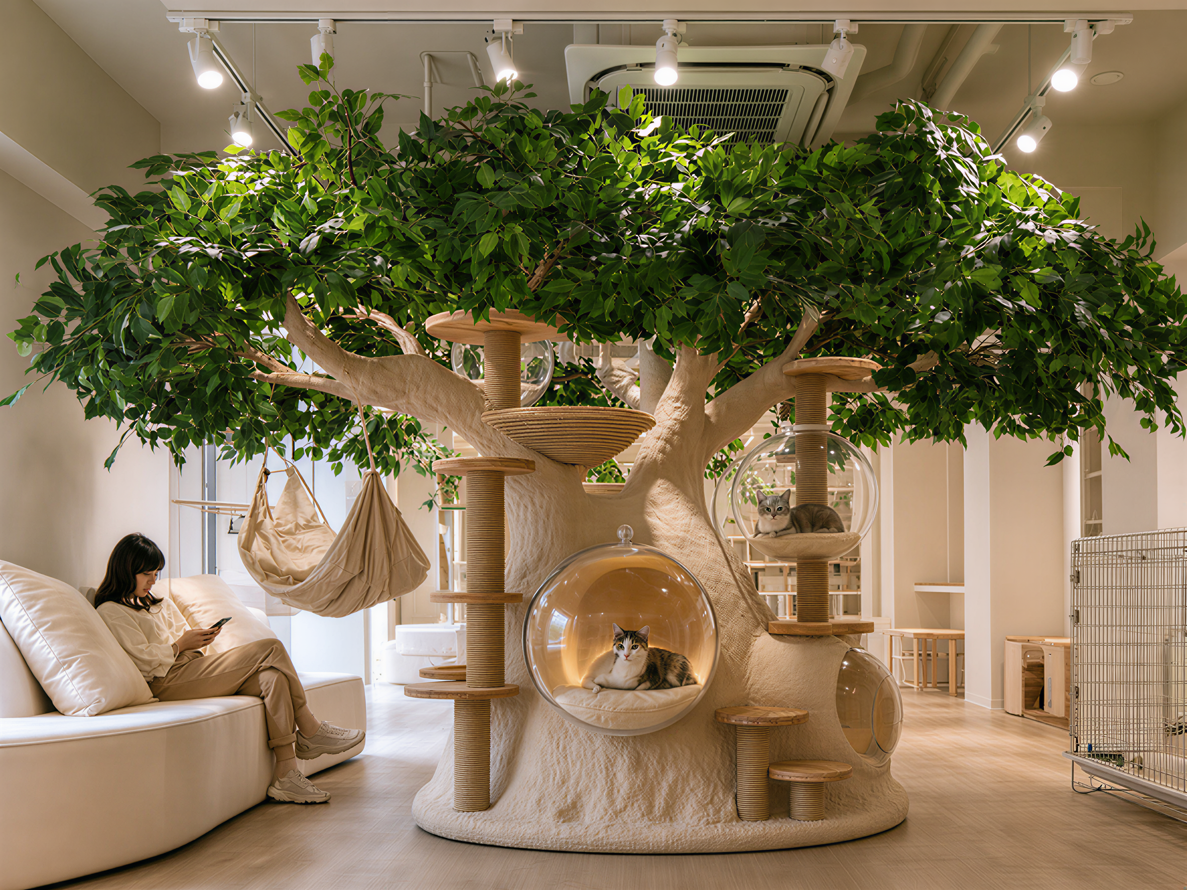 Grand Tree Cat Climbing Frame with Glass Pods