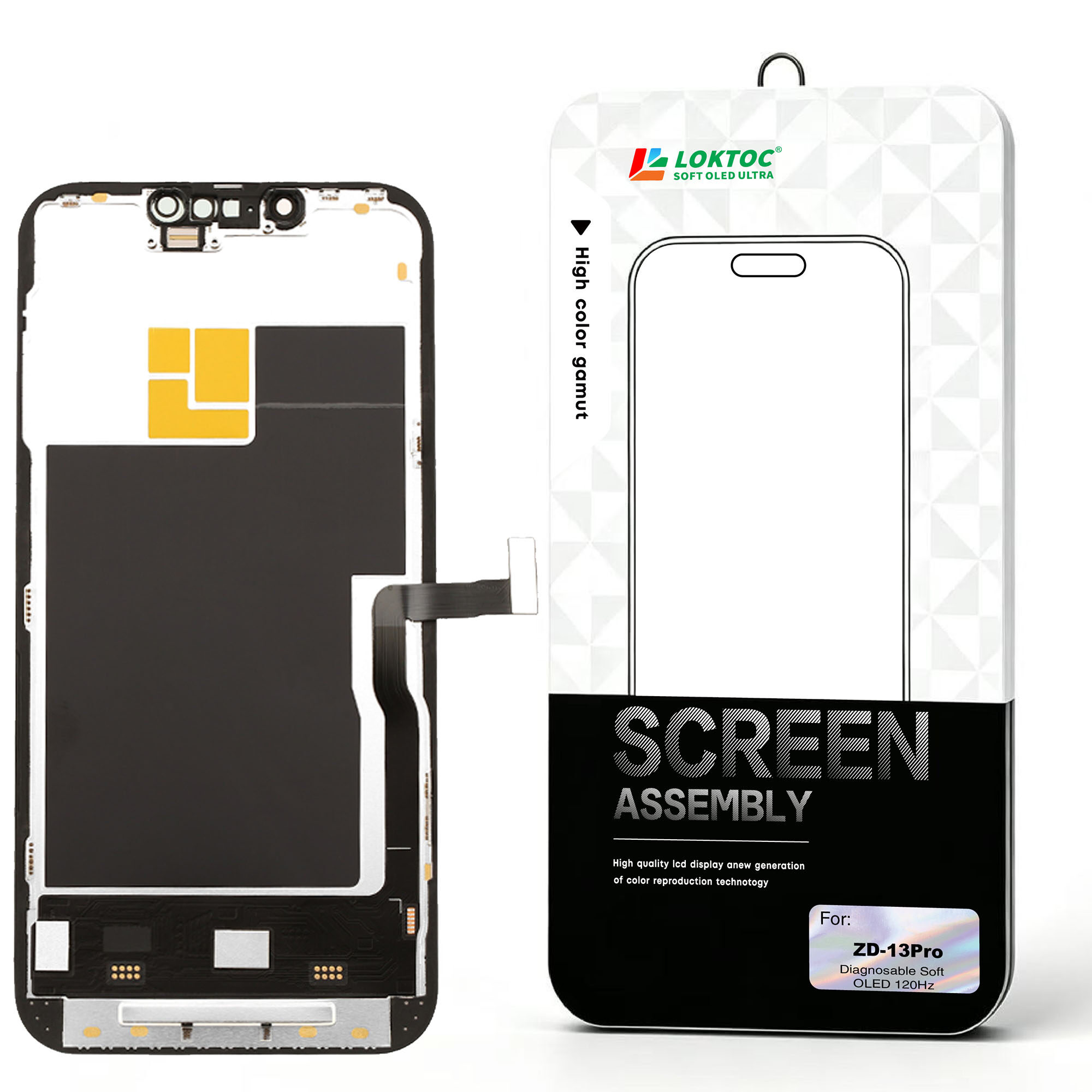 Diagnosable Soft OLED Screen Assembly for iPhone 13 Pro(Premium 120Hz) OLED Screen