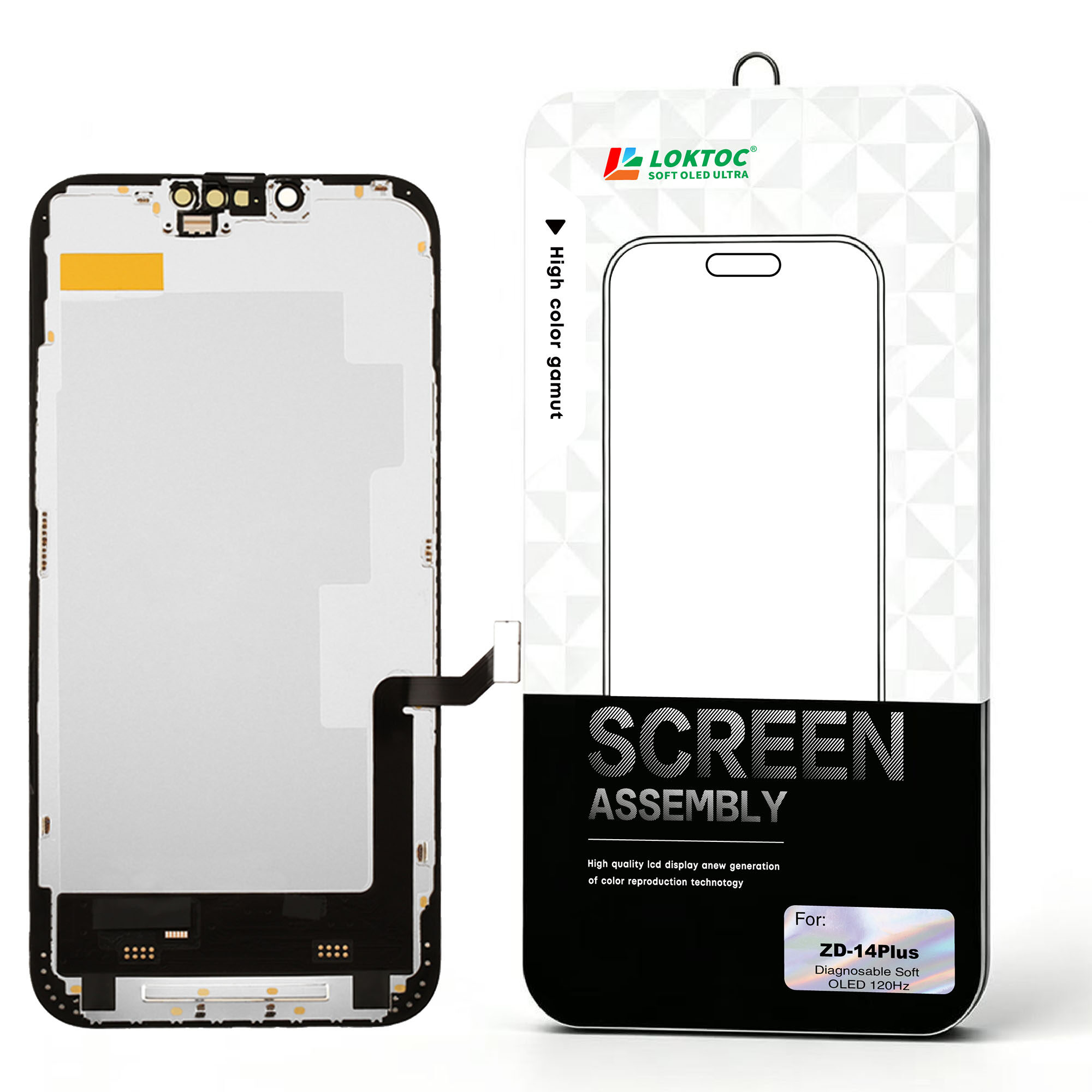 Diagnosable Soft OLED Screen Assembly for iPhone 14 Plus(Premium 60Hz) OLED Screen