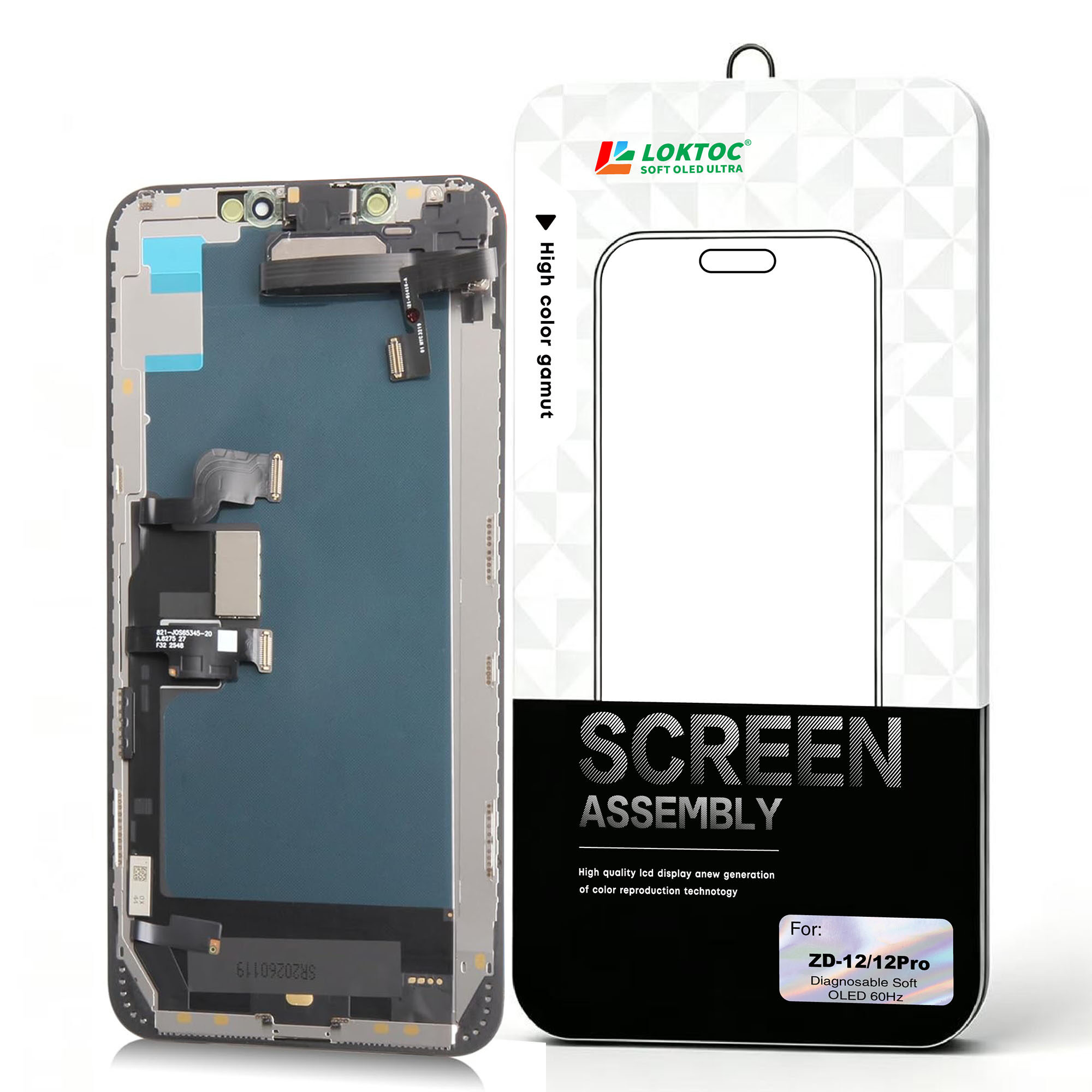 Diagnosable Soft OLED Screen Assembly for iPhone 12/12pro(Premium 60Hz) OLED Screen