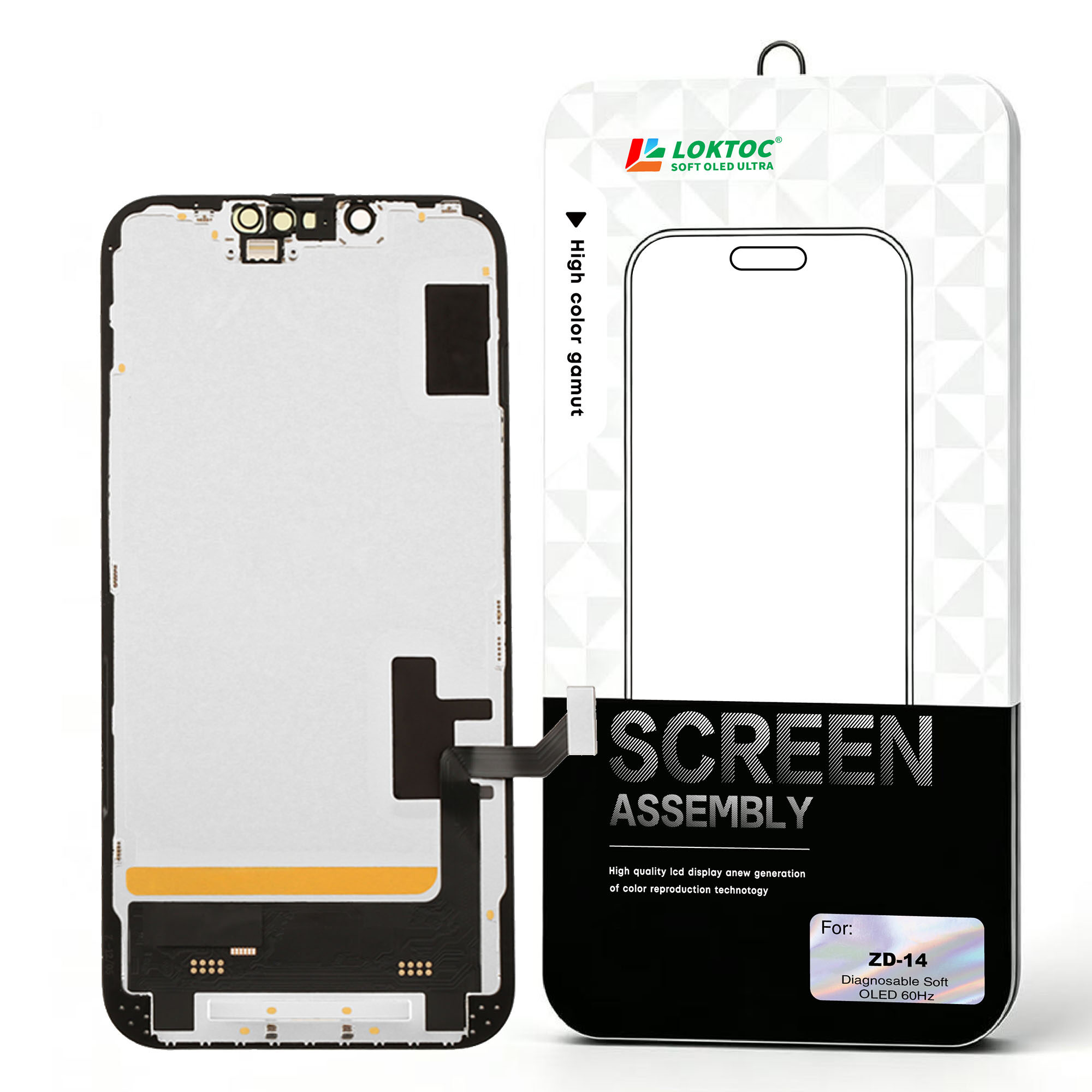 Diagnosable Soft OLED Screen Assembly for iPhone 14(Premium 60Hz) OLED Screen