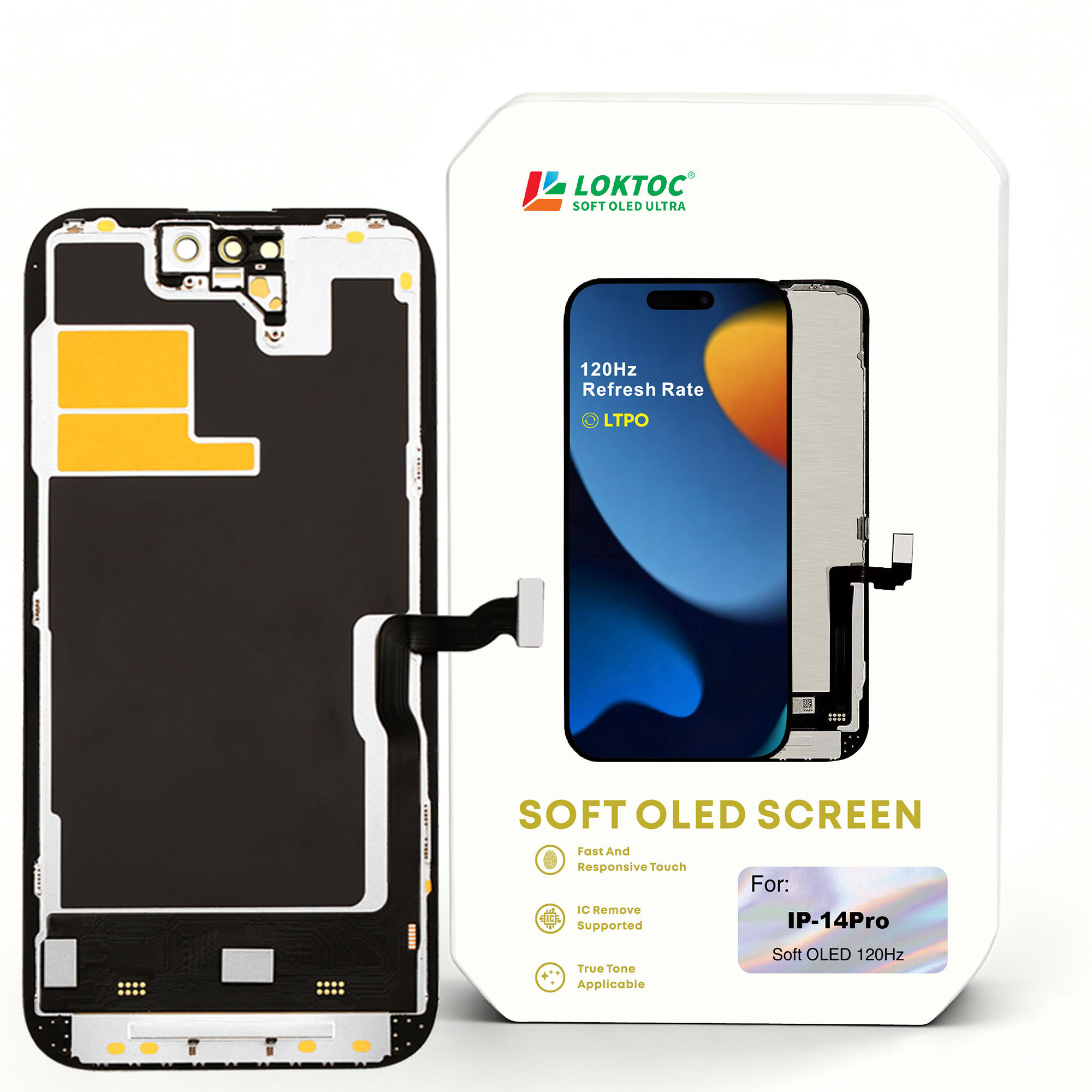 Soft OLED Screen Assembly for iPhone 14 Pro ( LTPO 1:1 ) OLED Screen