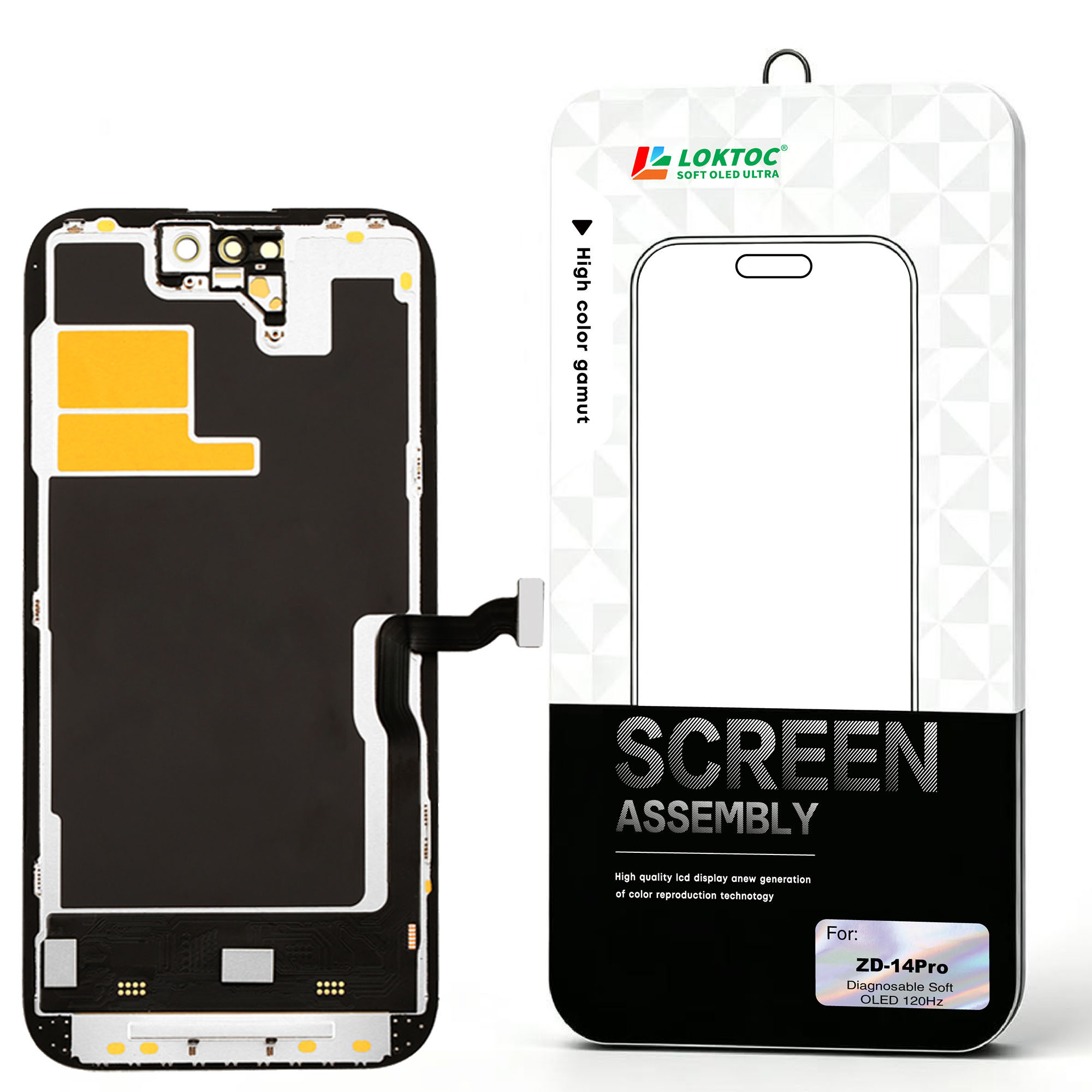 Diagnosable Soft OLED Screen Assembly for iPhone 14 Pro(Premium 120Hz) OLED Screen