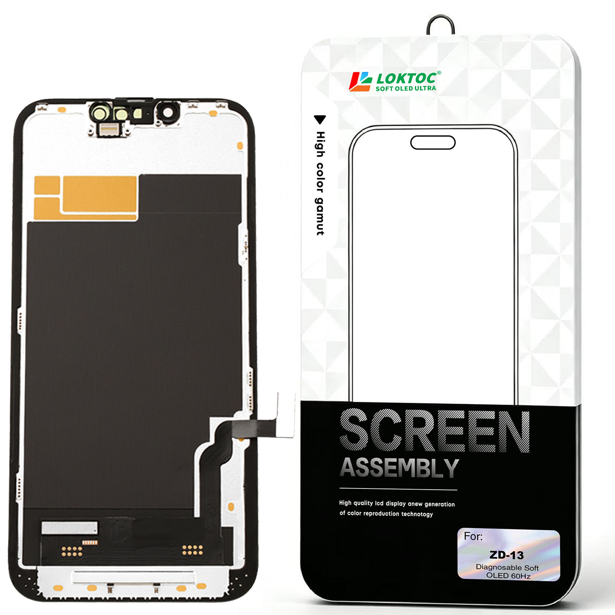 Diagnosable Soft OLED Screen Assembly for iPhone 13(Premium 60Hz) OLED Screen