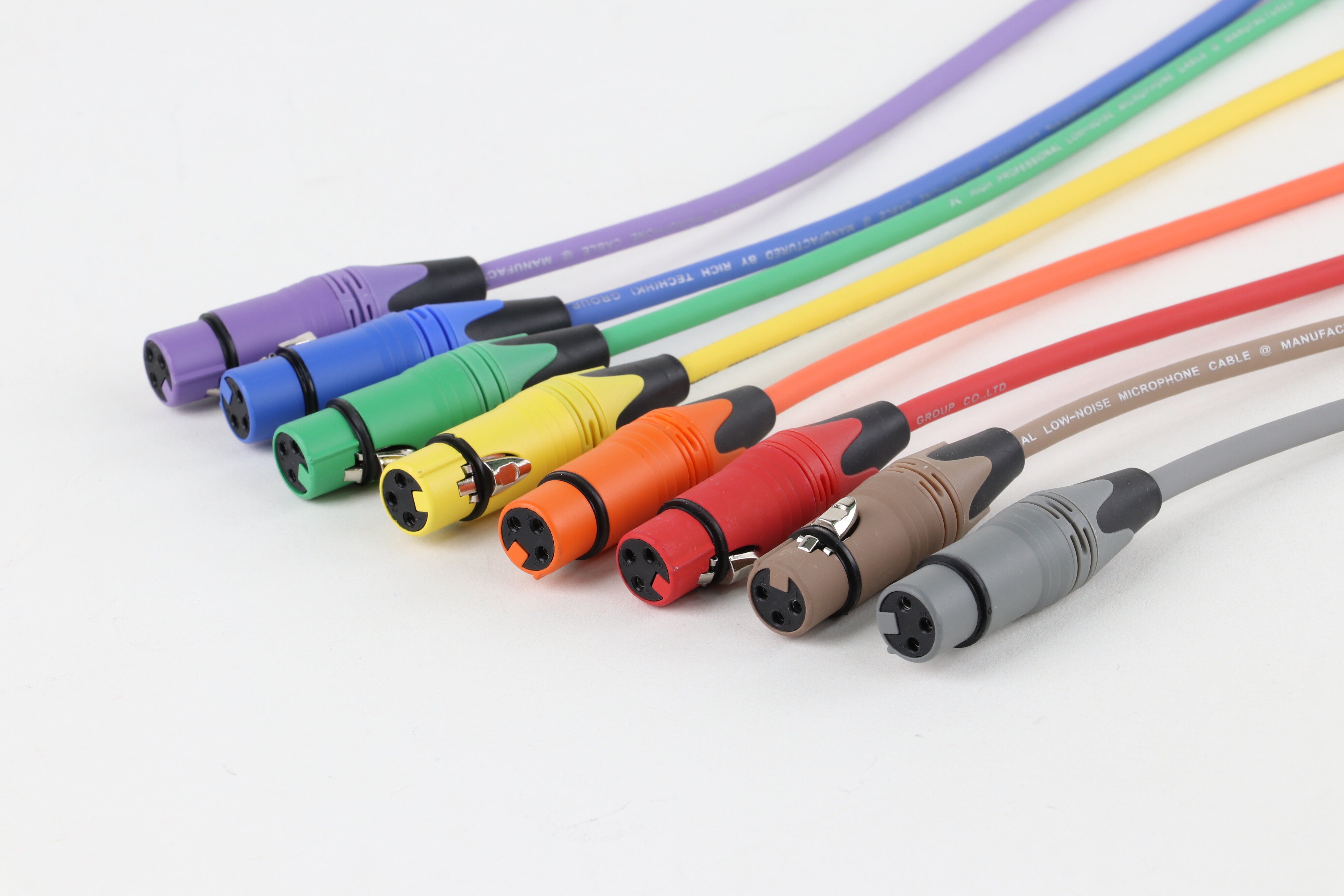 Product Image - 8-Color XLR Female Patch Cable Set with Panel - patch cables & accessories - CCXLR-PC801 - ColorCodeXLR