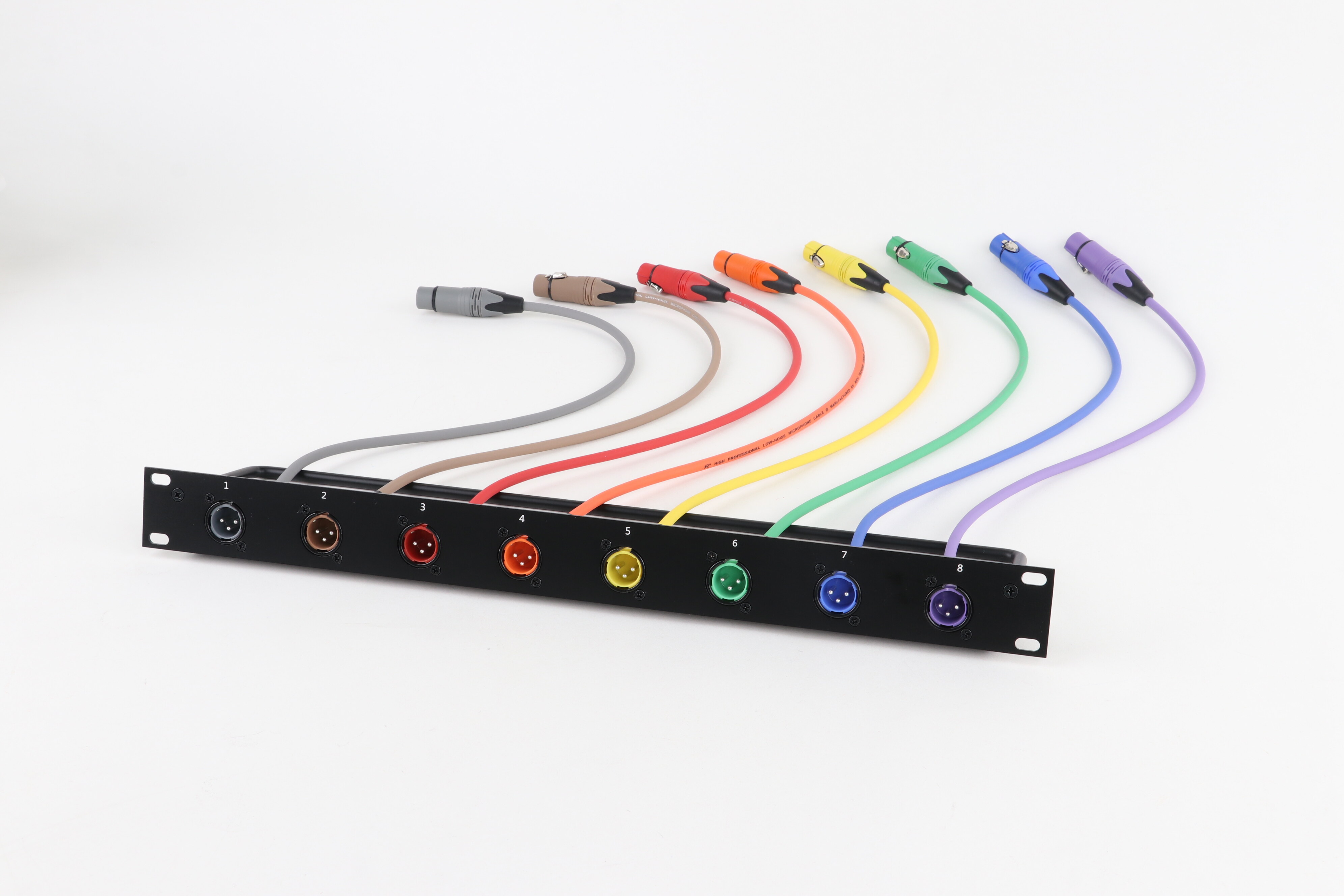 8-Color XLR Female Patch Cable Set with Panel - patch cables & accessories - CCXLR-PC801 - ColorCodeXLR - Image 5 of 5