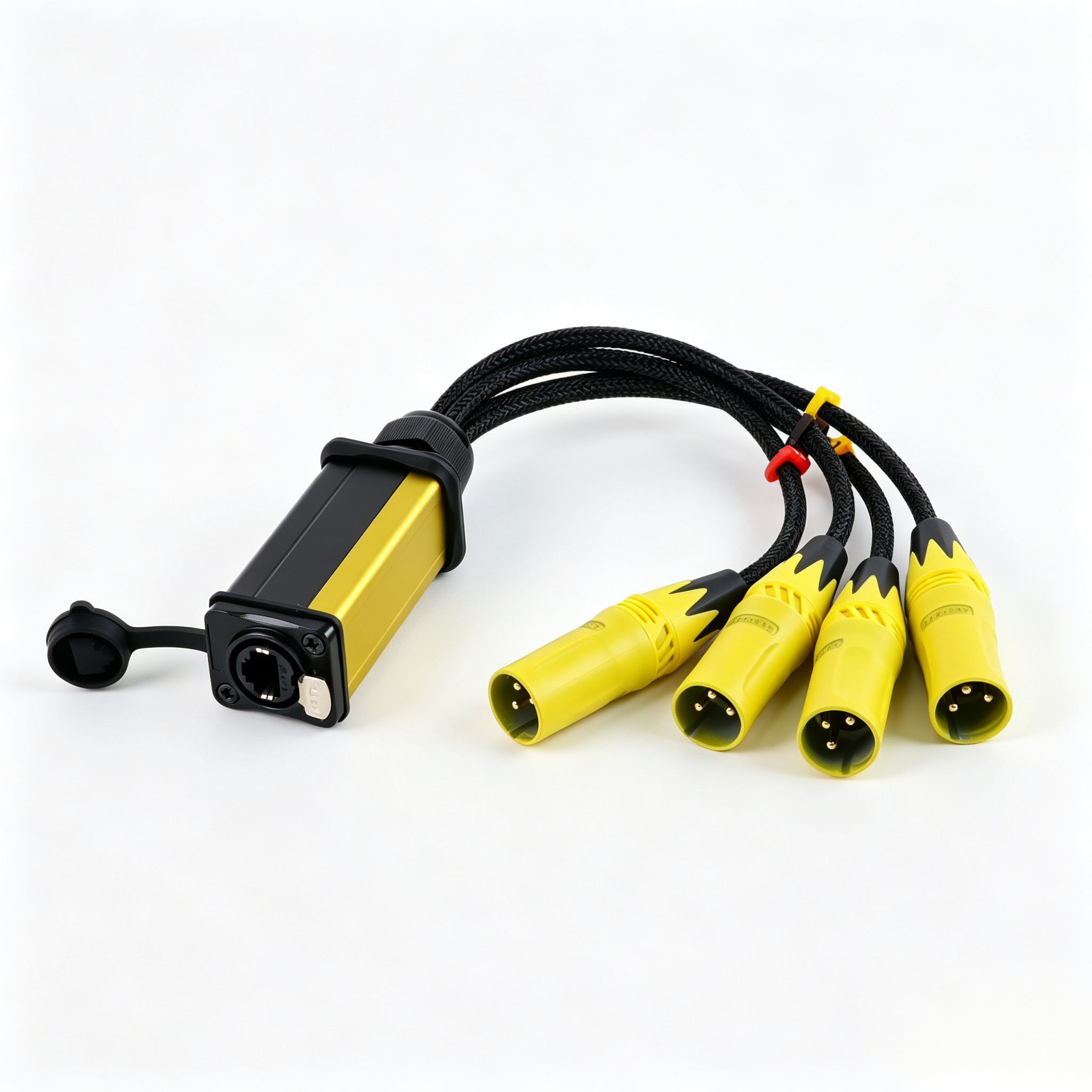 4-Channel XLR Breakout Box with PowerCON - xlr breakout boxes - CCXLR-BX401 - ColorCodeXLR - Image 4 of 9