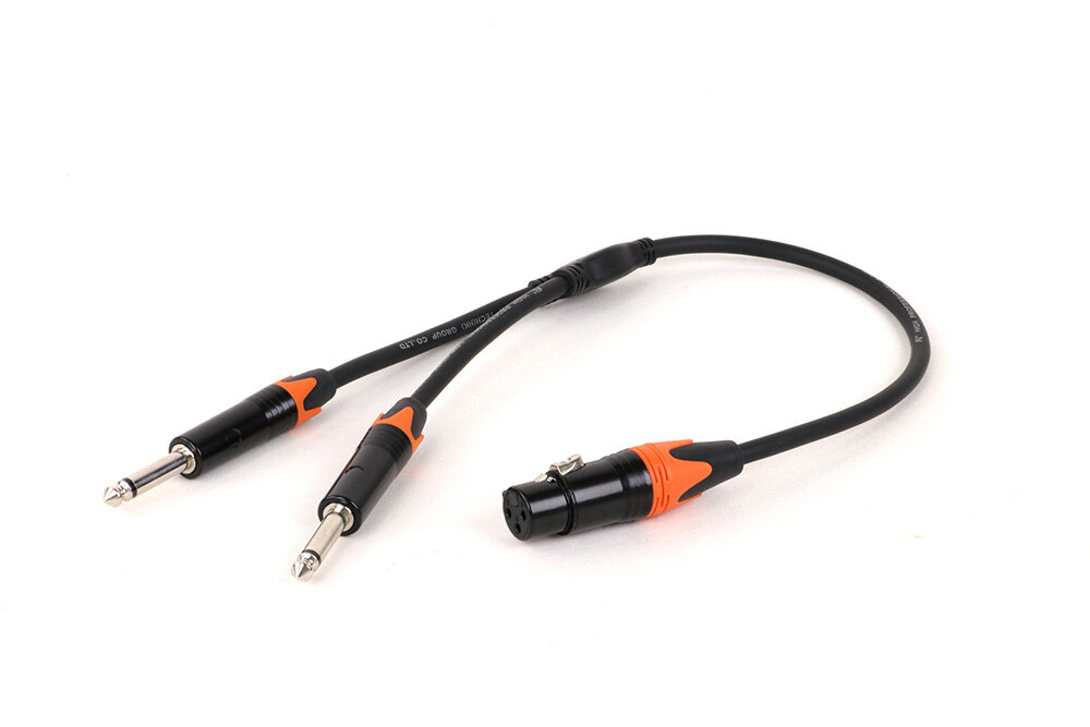 XLR Female to Dual 6.35mm Audio Y-Cable - xlr cables - CCXLR-XLR-DUAL635 - ColorCodeXLR - Image 6 of 6