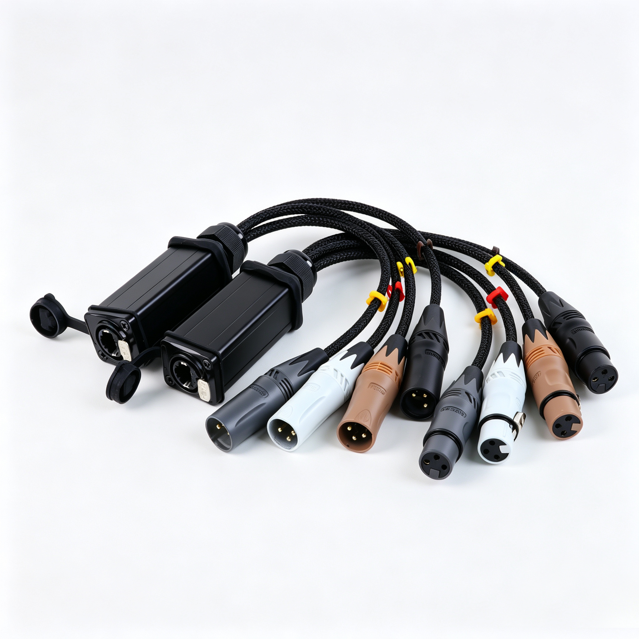 4-Channel XLR Breakout Box with PowerCON - xlr breakout boxes - CCXLR-BX401 - ColorCodeXLR - Image 3 of 9