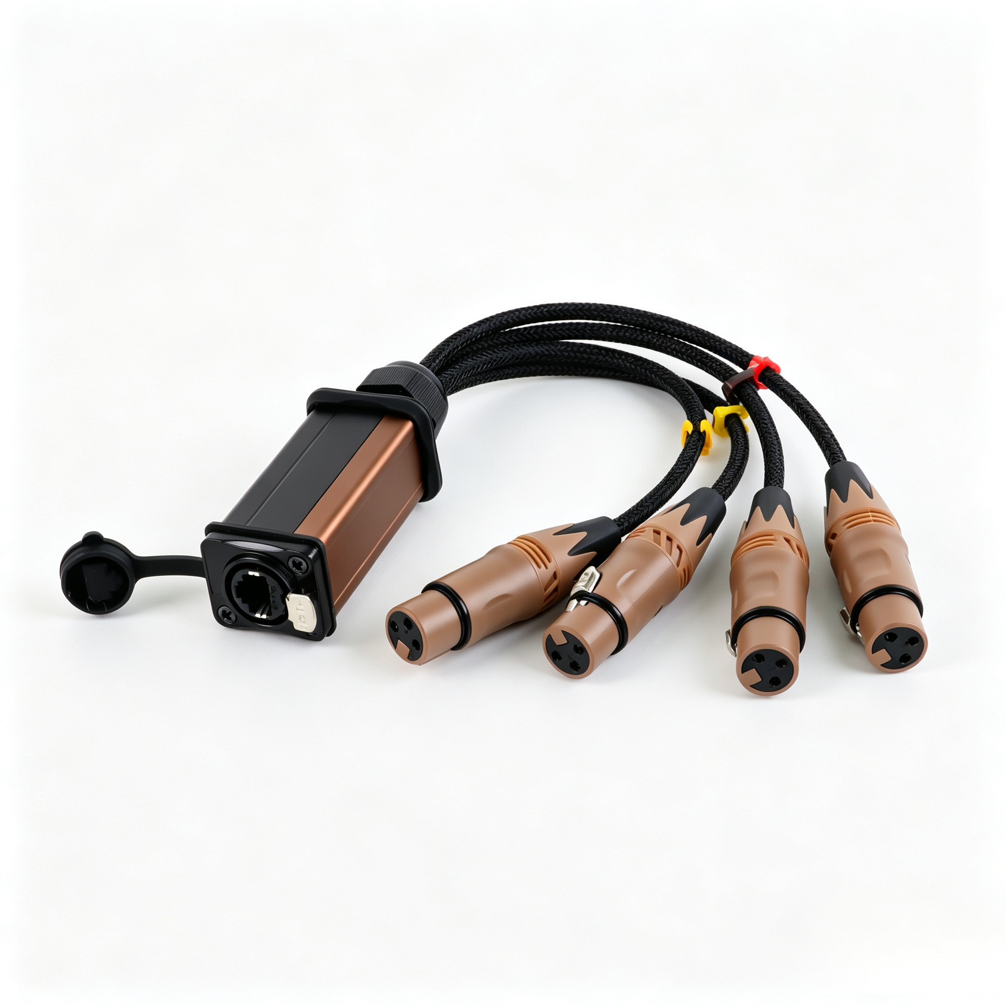 4-Channel XLR Breakout Box with PowerCON - xlr breakout boxes - CCXLR-BX401 - ColorCodeXLR - Image 7 of 9