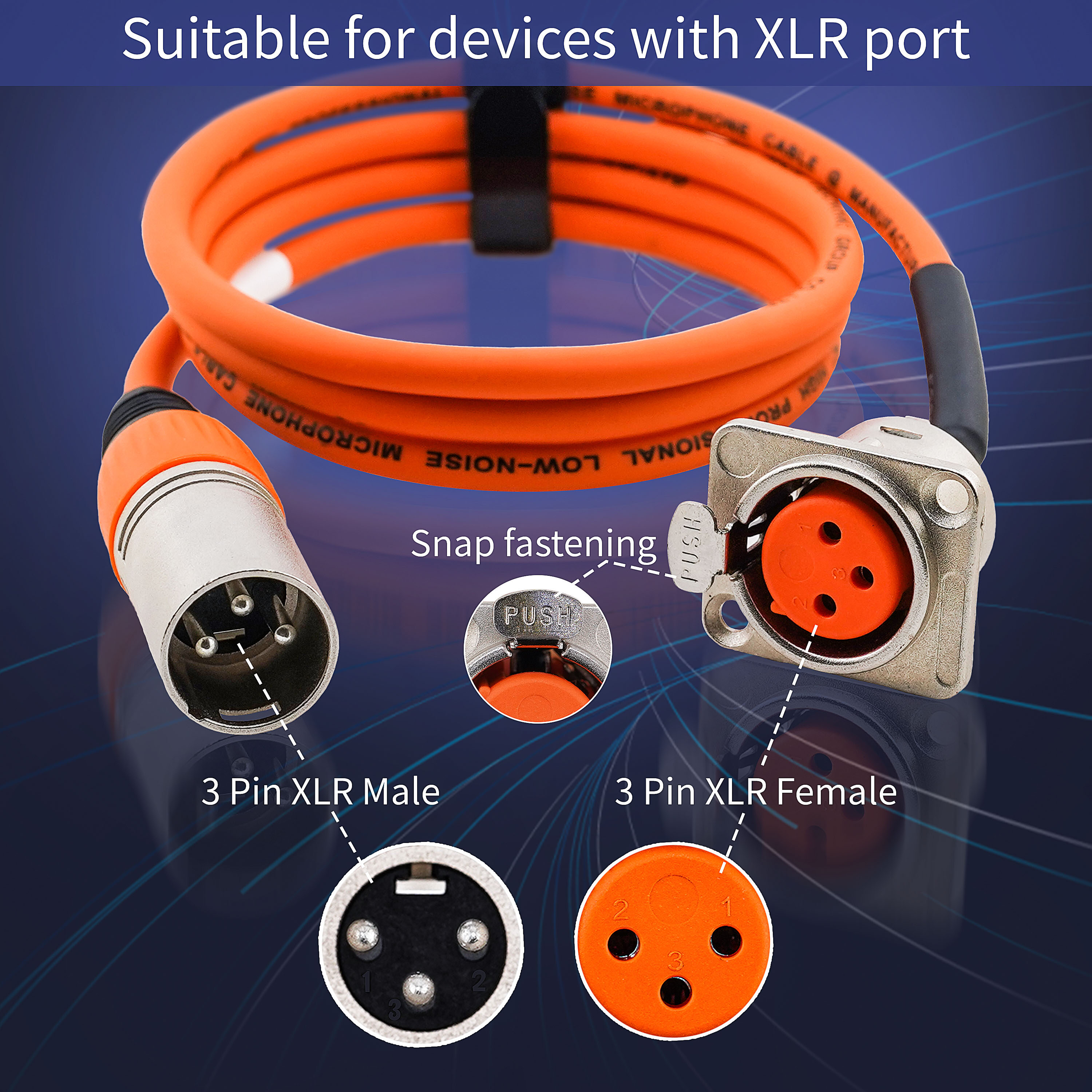Featured Product - Standard XLR Extension Cable - xlr extension cables - CCXLR-EX501 - ColorCodeXLR