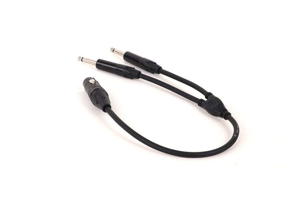 XLR Female to Dual 6.35mm Audio Y-Cable - xlr cables - CCXLR-XLR-DUAL635 - ColorCodeXLR - Image 5 of 6