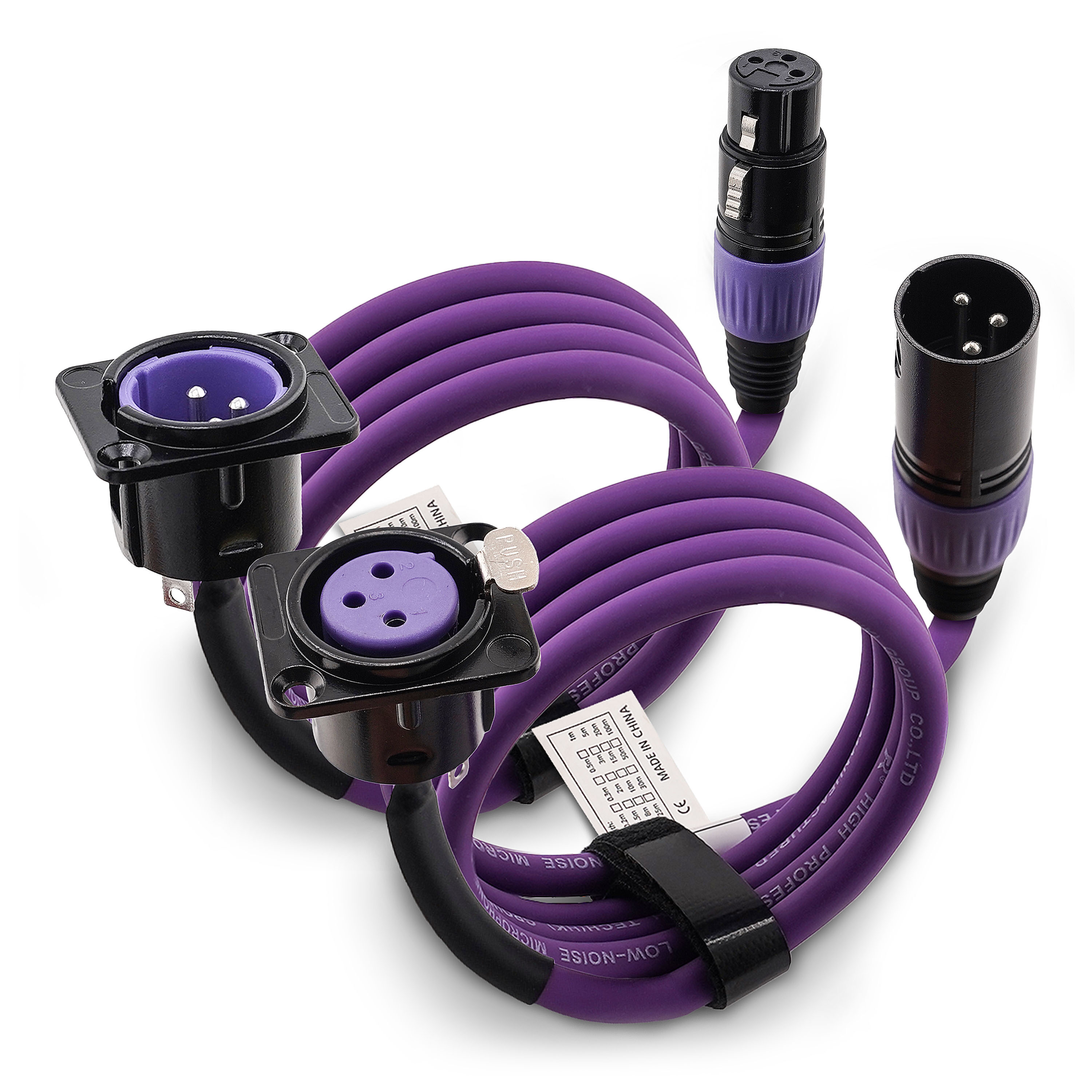 Product Image - XLR Panel Mount Extension Cable - xlr extension cables - CCXLR-PM301 - ColorCodeXLR