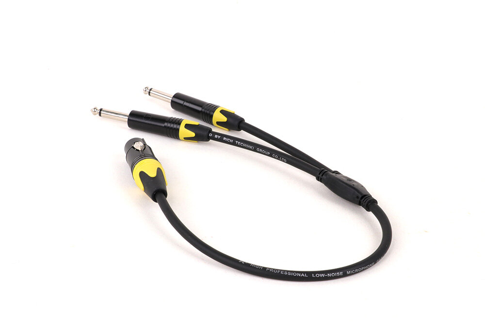 XLR Female to Dual 6.35mm Audio Y-Cable - xlr cables - CCXLR-XLR-DUAL635 - ColorCodeXLR - Image 4 of 6