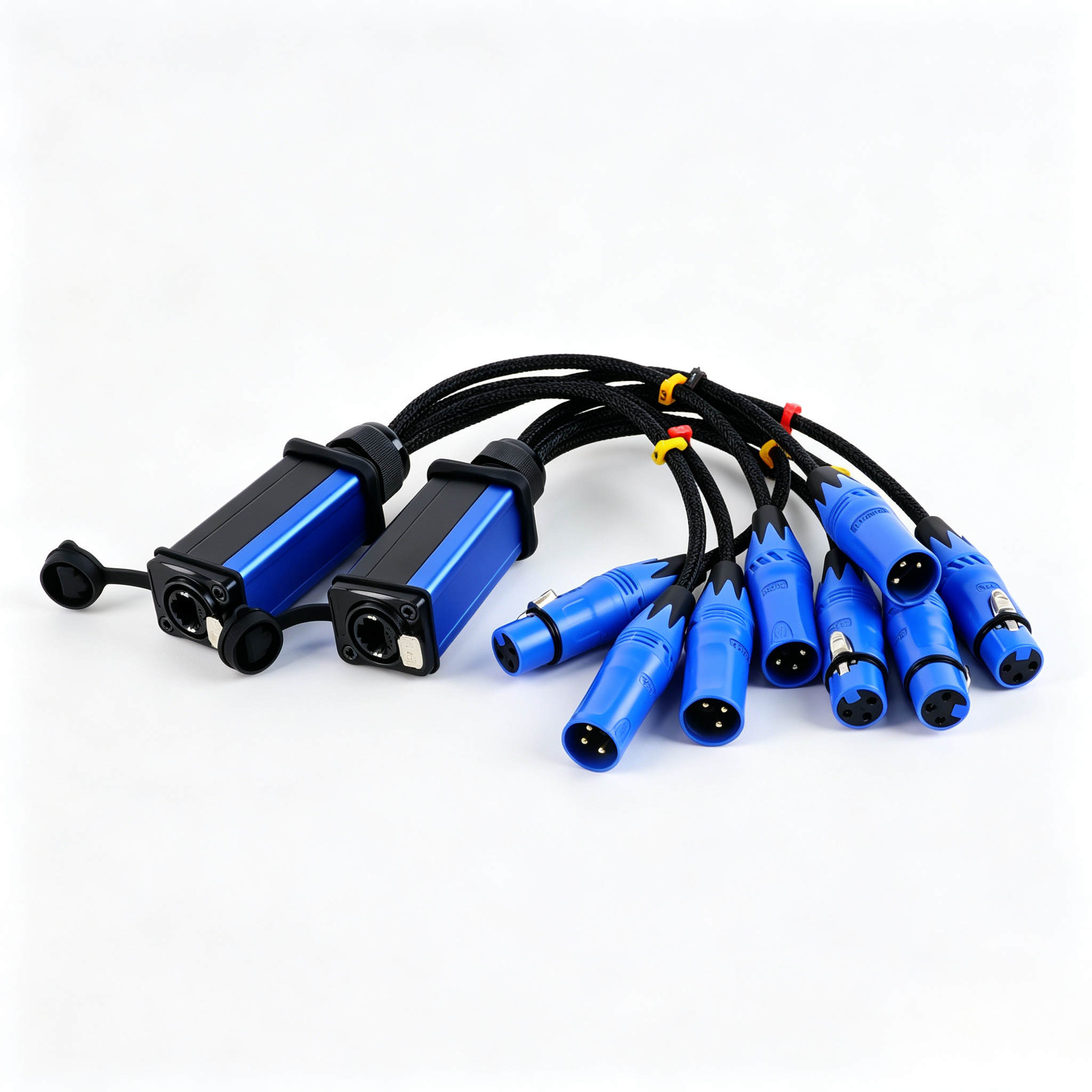 Product Image - 4-Channel XLR Breakout Box with PowerCON - xlr breakout boxes - CCXLR-BX401 - ColorCodeXLR