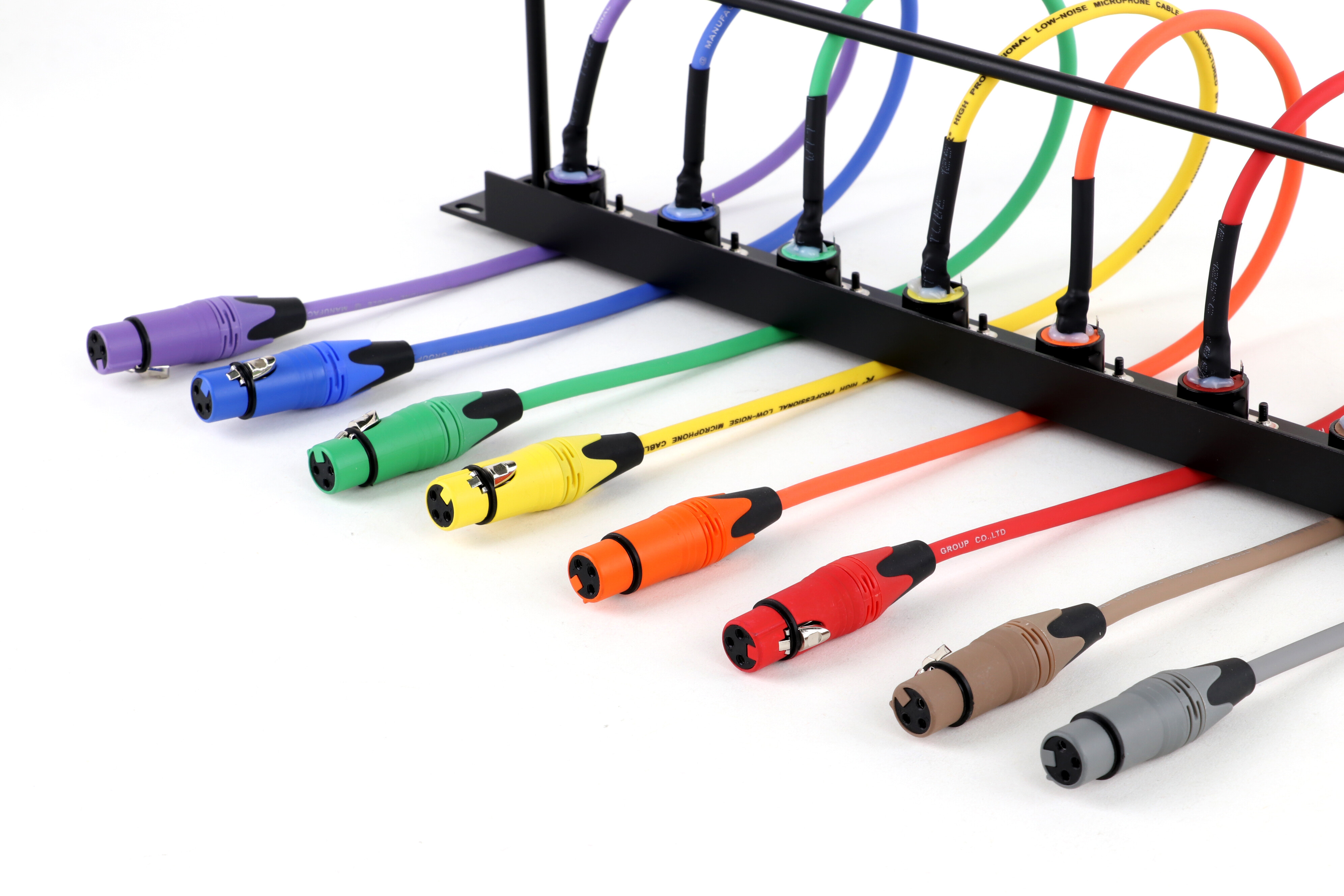 Product Image - 8-Channel XLR Patch Panel with Color Cables - patch panels & accessories - CCXLR-PP801 - ColorCodeXLR