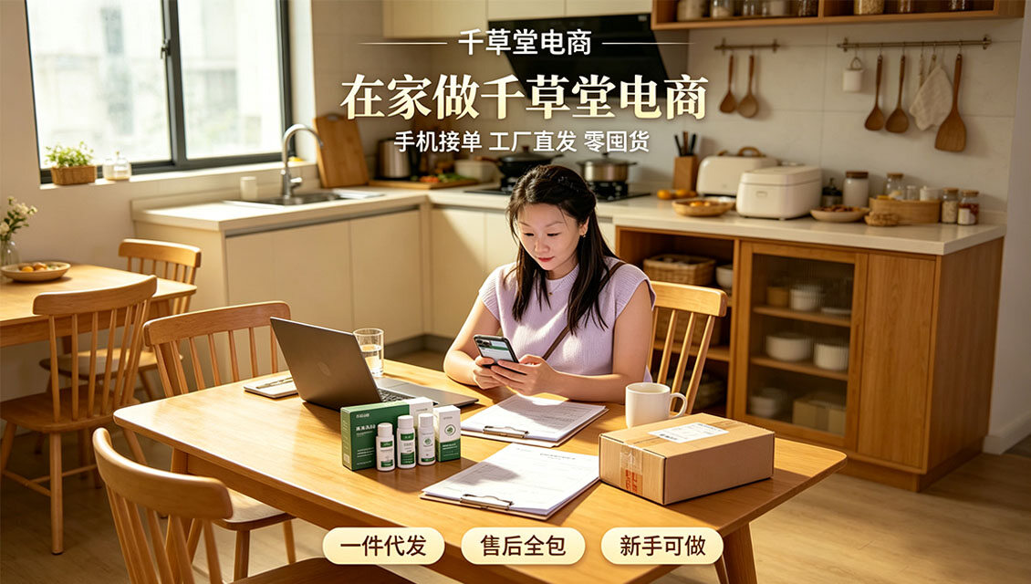 千草堂电商公司一件代发合作（零基础散户/达人/宝妈/副业首选）