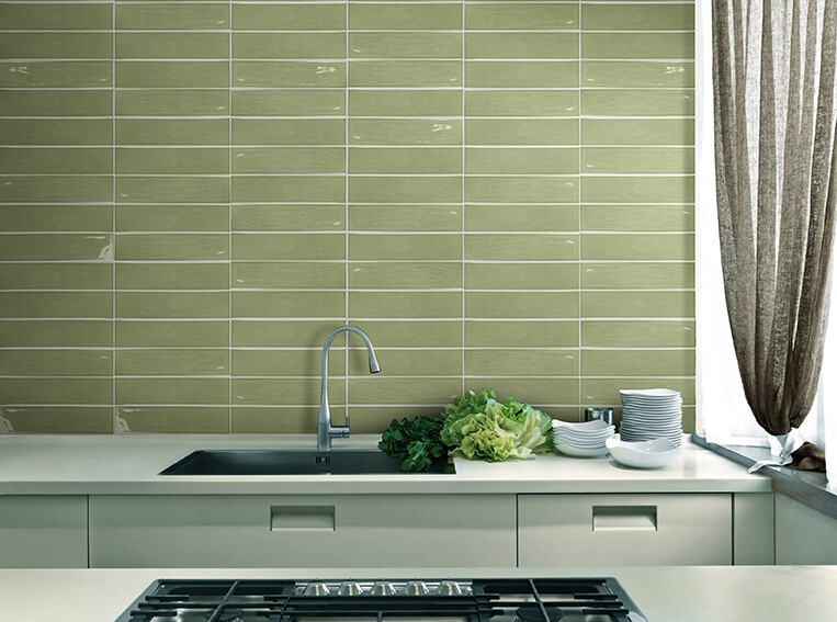 Pearl White - 75x300mm handmade tile