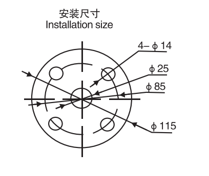 Brass Flanged Gate Valve DN32 (Siemens Exclusive) – Product Dimension Drawing