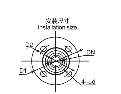 Brass Flanged Gate Valve - Product Dimensional Drawing