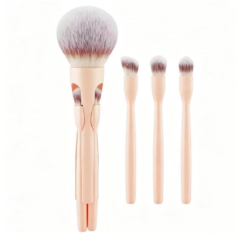 Peach Retractable Brush Set
