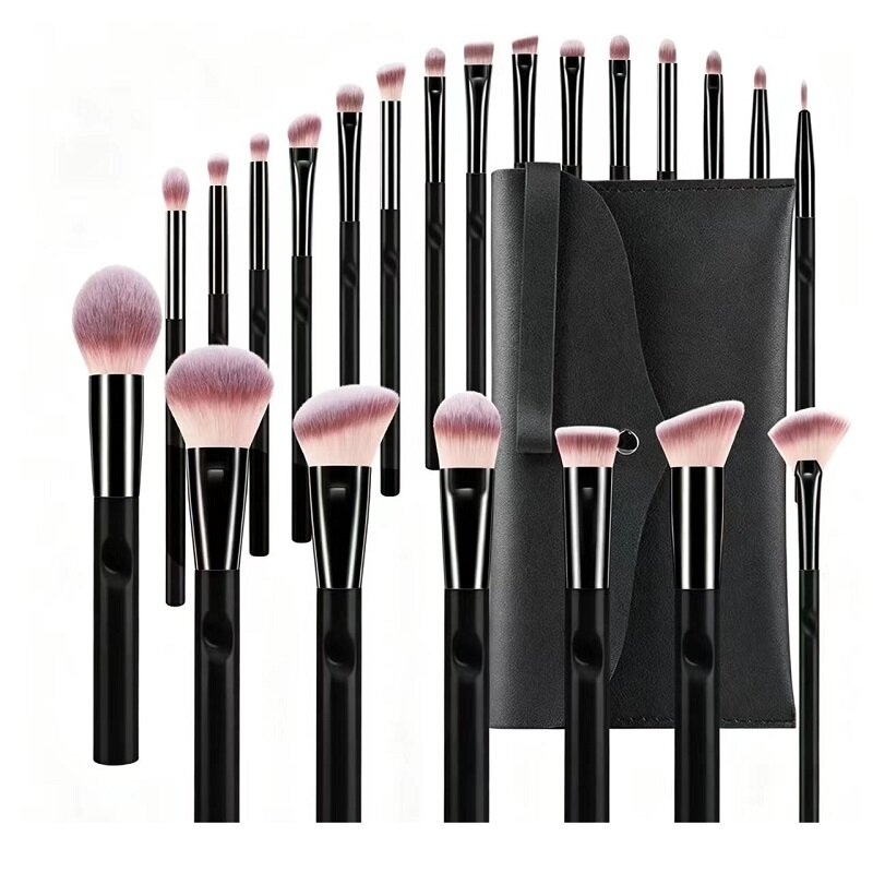 Black Pink Tip Brush Bag