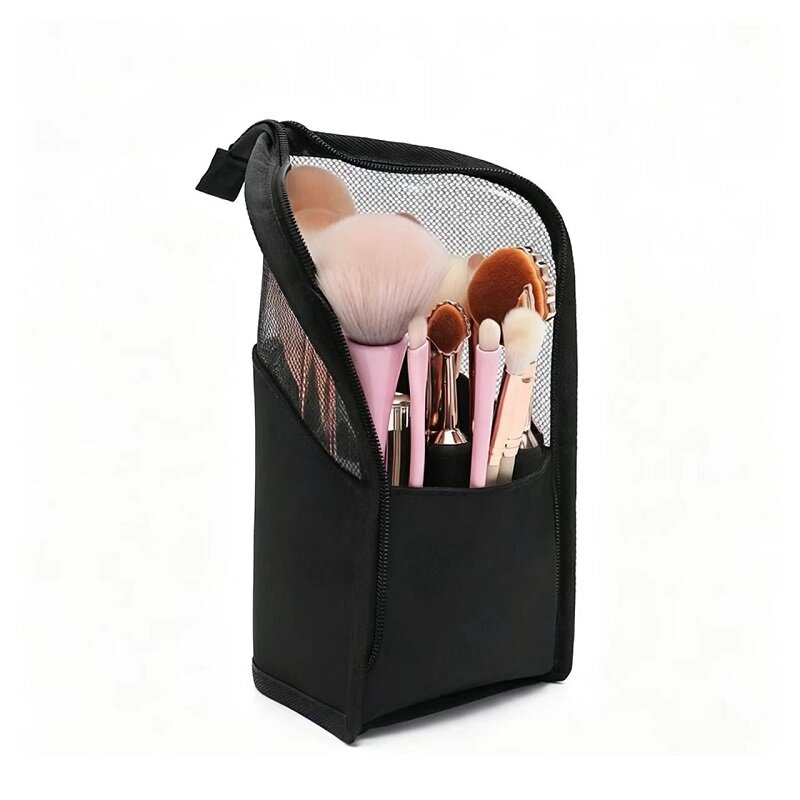 Black Mesh Zipper Bag