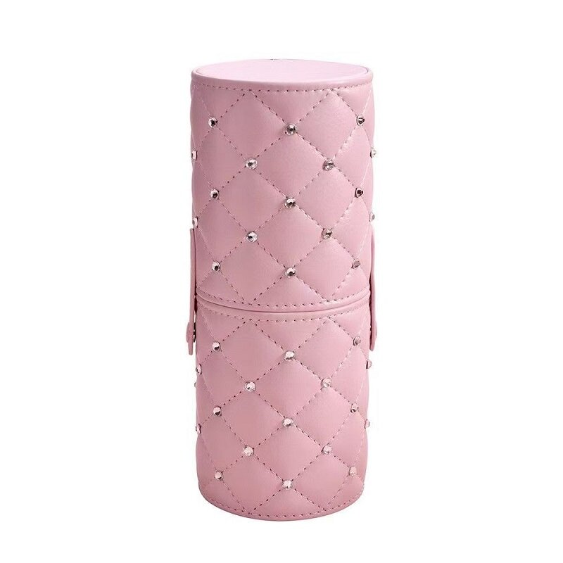Pink Quilted Cylinder Bag