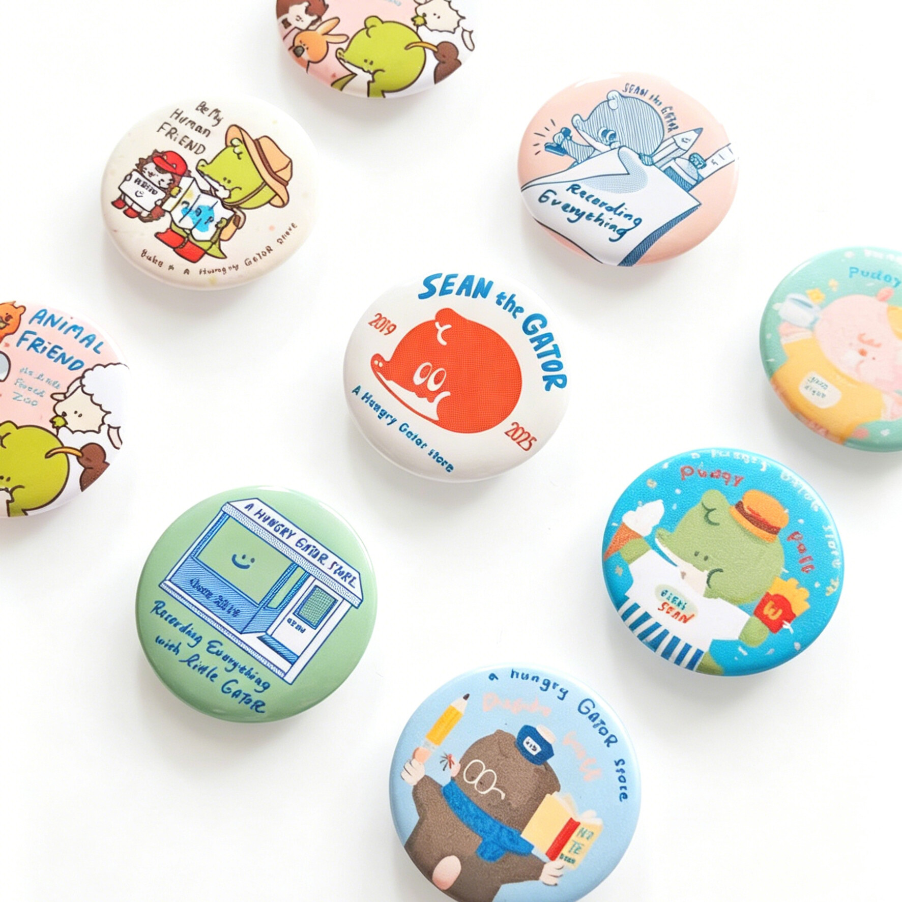 Cartoon Button Badges