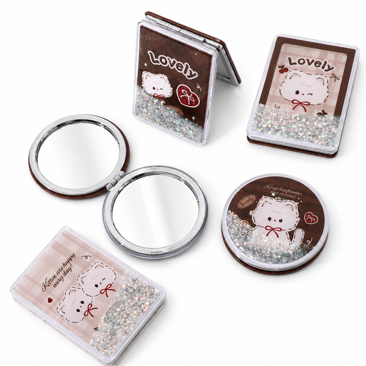 Glitter Compact Mirror