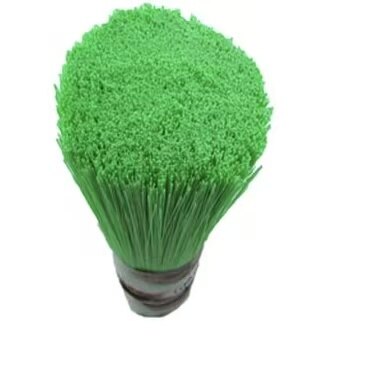 Green plastic filament broom head