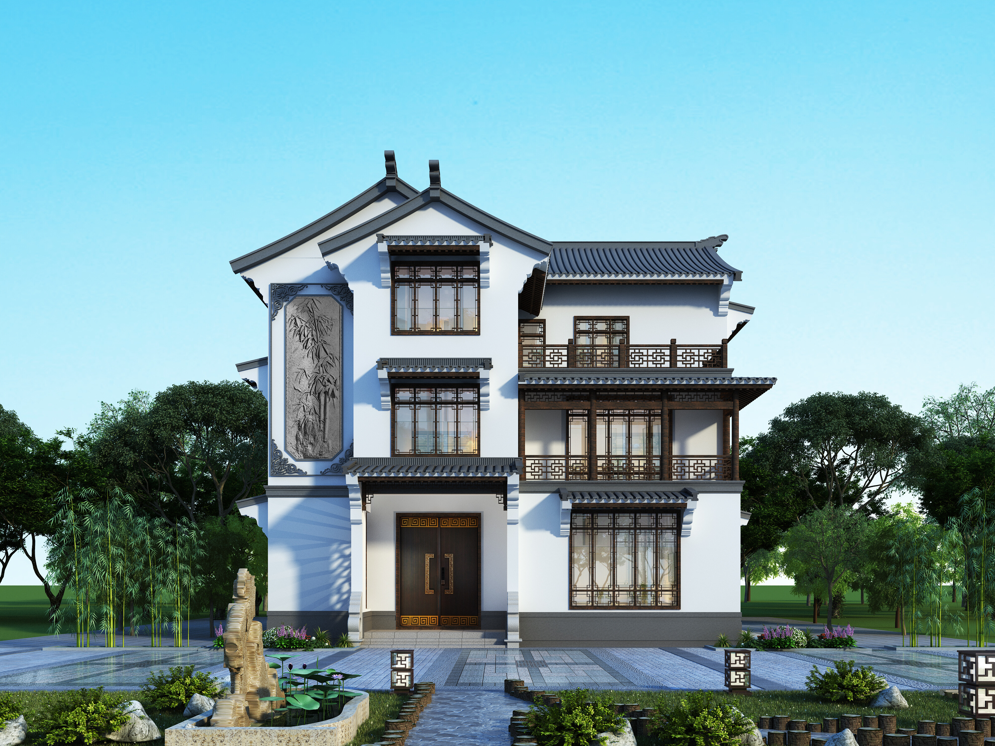 江西赣州于都330㎡三层中式自建房