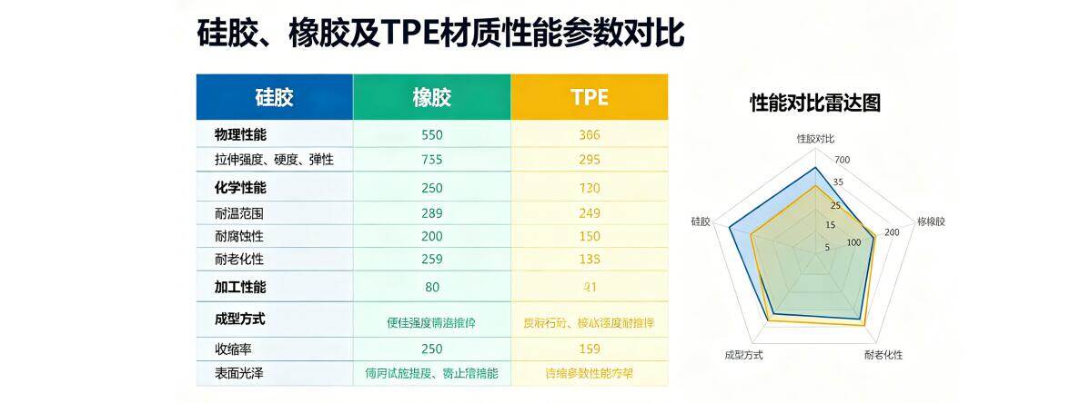 硅胶与 TPE 材质对比
