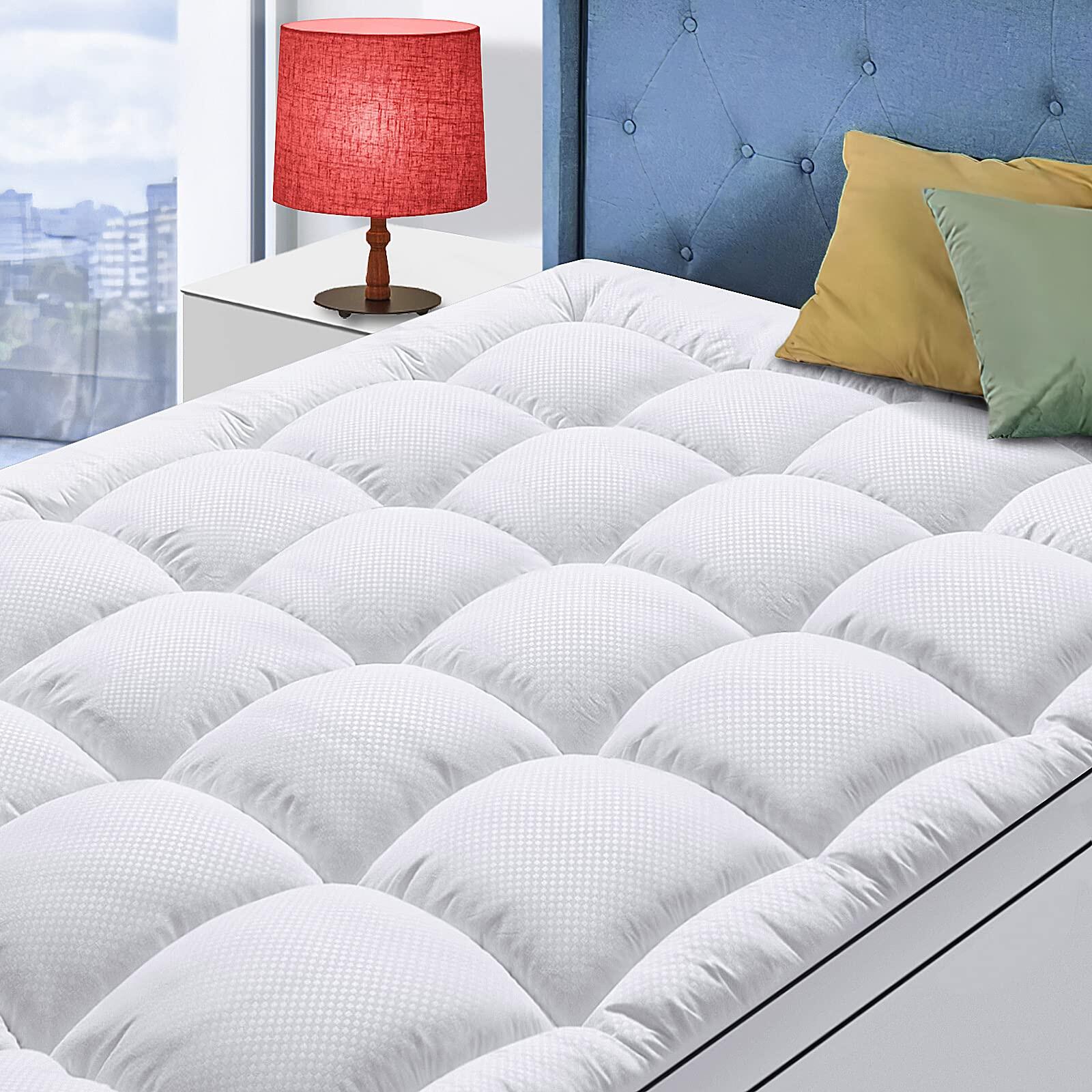 MATBEBY Extra Thick Mattress Topper for Back Pain - Cooling Gel Memory Foam