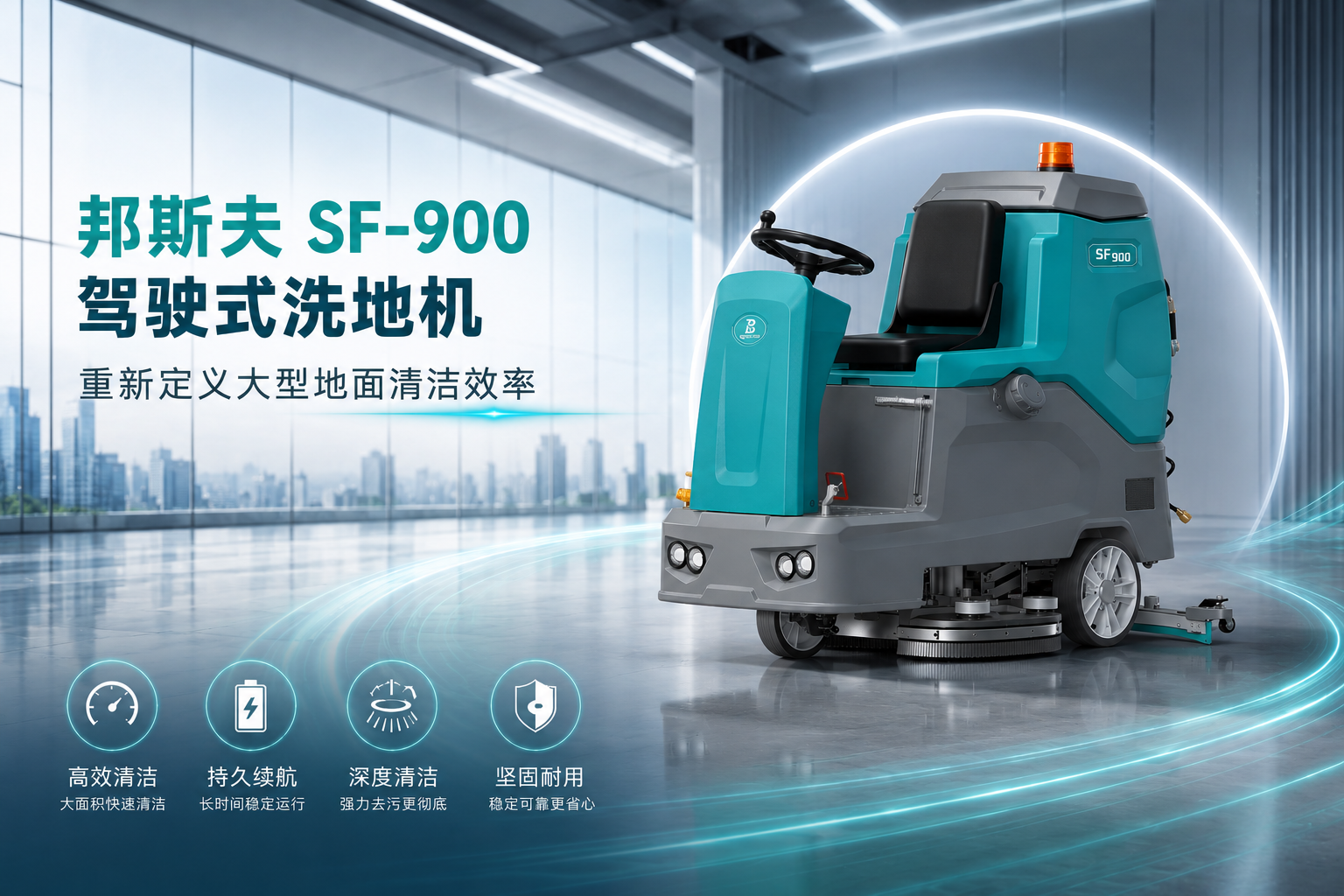 邦斯夫 SF-900 中型驾驶式洗地机正式发布