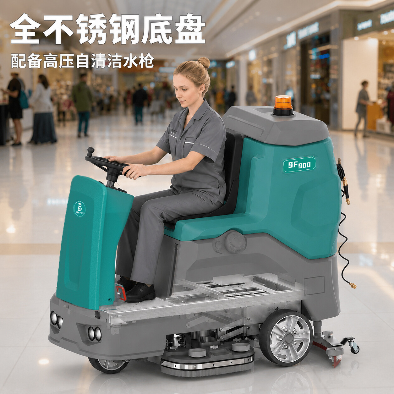 SF-900 Medium Ride-On Floor Scrubber